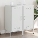  Oppbevaringskap 2 stk hvit 36x39x79 cm kaldvalset stål