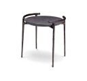 Arca sidebord grey marble bronze finish