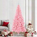  Juletre med 300 LED med stativ Rosa 210 cm PVC