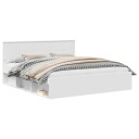  Sengestamme med hodegjerde Hvit 180 x 200 cm Massiv furu