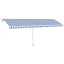 vidaXL Frittstående automatisk markise 600x350 cm blå og hvit