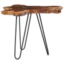 vidaXL Salongbord 70x45 cm heltre teak og polyresin