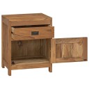 vidaXL Nattbord massiv teak 40x30x50 cm