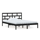 vidaXL Sengeramme svart heltre 150x200 cm 5FT King Size
