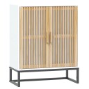 vidaXL Skjenk hvit 60x30x75 cm konstruert tre