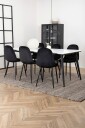 Venture Home   Spisegruppe Jimmy med 6 Polar spisestoler   Hvit