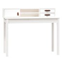 vidaXL Skrivebord hvit 110x50x93 cm heltre furu