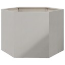 Plantekasse sekskantet 69x60x45 cm rustfritt stål