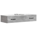 vidaXL Vegghengt Sidebord Betonggrå 87,5 x 34,5 x 17 cm Konstruert tre
