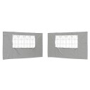  Party Telt Sidevegg 2 pcs 400 x 195 cm Lysegrå PE og stål
