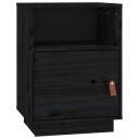 vidaXL Nattbord svart 40x34x55 heltre furu