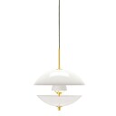 Fritz Hansen Clam Pendle Hvit/ Messing Ø55