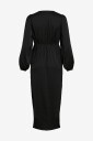 Vila   Maxikjole viRavenna L/S V neck Ankle Wrap Dre   Svart
