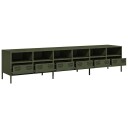 TV benk olivengrønn 202x39x43,5 cm kaldvalset stål