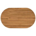 vidaXL Bordplate 120 x 70 x 3,5 cm Oval Massivt Teaktre Naturlig