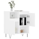 vidaXL Skjenk hvit 60x35x70 cm konstruert tre
