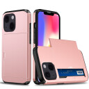INCOVER iPhone 13 Mini Drop Proof Deksel m. Lommebok - Rose Gold