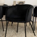 Venture Home Spisegruppe Venture Home Chicago Spisebord og Bergen Spisestol Sort GR22409