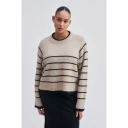 Second Female Dame Strikkevarer Beige M,