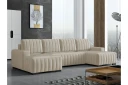 Esher Sovesofa med Dobbel Sjeselong 4 seter i Plysj   Beige