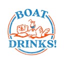 Boat Drinks Cocktail Drinking Otter Plakat Plakat / 40x40cm