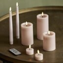Edelweiss   LED telys 4,5x2,5 cm 4 stk pastel rose