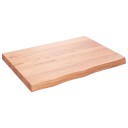 vidaXL Vegghylle lysebrun 80x60x6 cm behandlet heltre eik