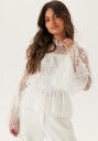 Bubbleroom Frill Lace Blouse White 38