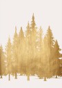 Tannenwald gold Plakat Plakat / 40x50cm