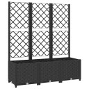 vidaXL Plantekasse med espalier svart 120x40x136 cm PP