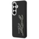 Karl Lagerfeld Mobildeksel for Samsung Galaxy S26 med Grained Signature Metallresin - Svart
