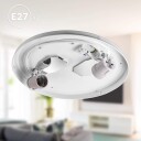 Taklampe i stoff 38 cm grå – E27 sokkel 2 pærer