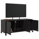  TV-benk svart 100,5x39x43,5 cm kaldvalset stål 846644