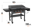 Blackstone 2151Eu, 4 Zone(S), Utendørs, Butan/Propan, Frittstående, Sort, Rotasjon
