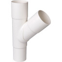 Plastmo grenrør Ø110x90mm 75° hvit