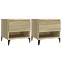  Sidebord 2 stk sonoma eik 50x46x50 cm konstruert tre 8720845669003
