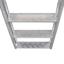 vidaXL 4-stegs brygge-/bassengstige aluminium 167 cm