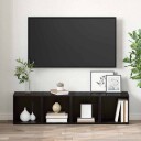  TV skap 2 pcs Svart 37 x 35 x 37 cm Konstruert tre