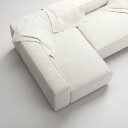 Decotique Grand 3 Seter Sofa Divan Venstre Steam White