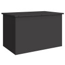 vidaXL Hageoppbevaringsputeeske Stål 80 x 50,5 x 50 cm 180 Svart
