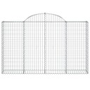  Gabionkurver buede 40 stk 200x30x120/140 cm galvanisert jern