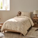 By Mats Safari dyr sengetøy   100% bomull   Baby sengetøy 70x100 cm   Beige med safari dyr