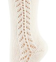 Condor Knestrømper m. Hullmønster Krem 12 24 md Sokker Hvit 80 92