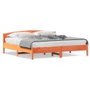  Sengeramme med hodegavl voksbrun 180x200 cm heltre furu 8721012430365