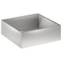 vidaXL Hageblomsterpotte Sølv 40 x 40 x 20 cm Rustfritt stål
