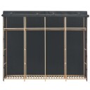 vidaXL Garderobeskap grå 200x40x170 cm stoff