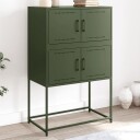  Skjenk olivengrønn 68,5x38,5x107 cm stål 8721102633690