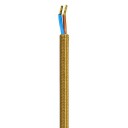 Nielsen Stoffledning 4m Gullfarget uten jord 2x0,75mm²