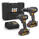 Caterpillar DX12K Kombisett Med Drill Og Slagskrutrekker 18V