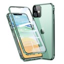 iPhone 11 Magnetic Deksel med Herdet Glass Grønn